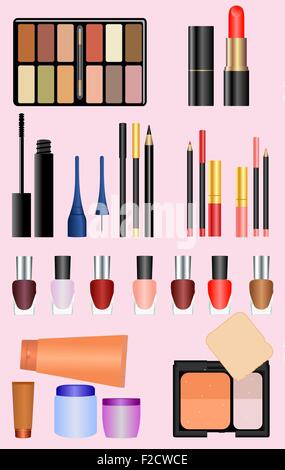 Professionelle Make-up-set Stock Vektor