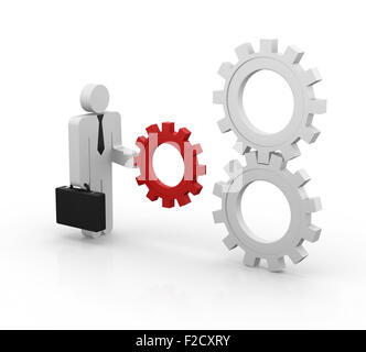 Mensch und Ausrüstung, dies ist ein Computer generiert und 3d gerenderten Bild. Stockfoto