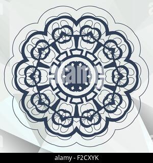 Arabische oder indische Mandala Medaillon Spitzendesign Stock Vektor