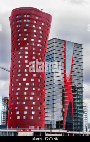 Hotel Porta Fira. Torre Porta Fira. L ' Hospitalet. Stockfoto