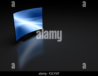 Kurve tv auf dunklen Stockfoto
