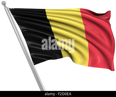 Flagge von Belgien, ist dies ein Computer generierten und 3d gerenderten Bild. Stockfoto