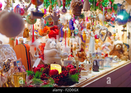 Europäische Weihnachten Marktstand in der Altstadt von Vilnius am 24. Dezember 2014 Stockfoto