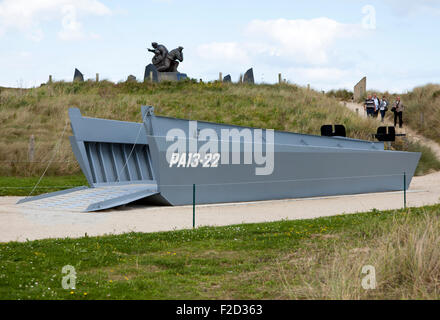 Higgins-Boot Denkmal, Utah Beach, Normandie, Frankreich Stockfoto