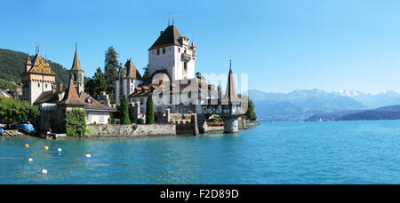 Schloss Oberhofen am See Thun, Schweiz Stockfoto