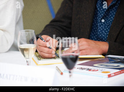 Matthew Rice im literarischen Oldie Mittagessen 16.09.15 Stockfoto