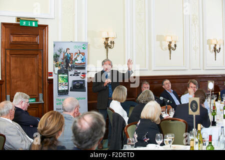 Matthew Rice im literarischen Oldie Mittagessen 16.09.15 Stockfoto