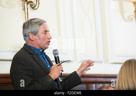 Matthew Rice im literarischen Oldie Mittagessen 16.09.15 Stockfoto