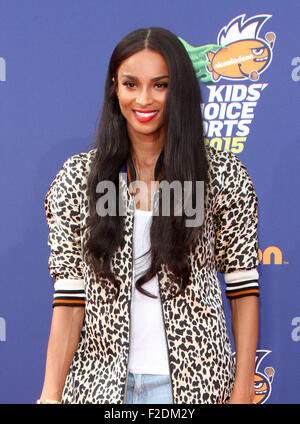 Nickelodeon Kids' Choice Awards Sport 2015 statt am UCLA Pauley Pavillion Featuring: Ciara wo: Los Angeles, California, Vereinigte Staaten von Amerika bei: 16. Juli 2015 Stockfoto