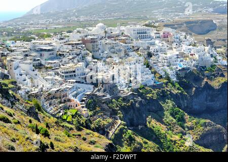 Fira, die Hauptstadt auf der Insel Santorini-Griechenland Stockfoto