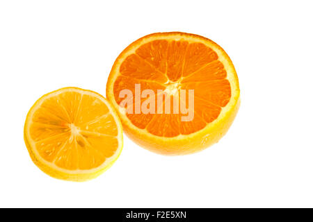 Suedfruechte: Zitrone, Mandarine, Clementine, Orange - Symbolbild Nahrungsmittel. Stockfoto