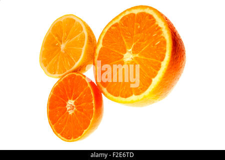 Suedfruechte: Zitrone, Mandarine, Clementine, Orange - Symbolbild Nahrungsmittel. Stockfoto