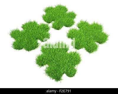 Grasgrün Rätsel. als Symbol für die union Stockfoto