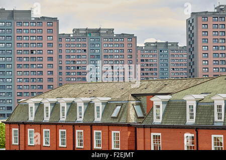 Renovierte Wohnungen im Hillgate in Stockport UK Großbritannien britische Großbritannien Europa Europäische Insel England englische isl Stockfoto