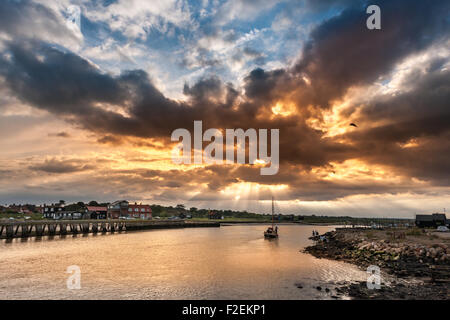 Walberswick Sonnenuntergang Stockfoto