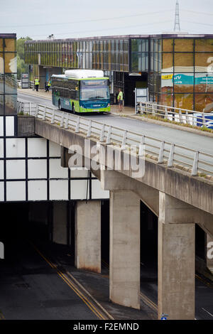 betrieben von Halton Transport und Arriva North West und Wales, eine ungelenkte Netzwerk gebaut als Teil der Neustadt Verlängerung des Laufs Stockfoto