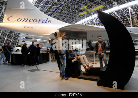 Musée Aeroscopia, Luftfahrt Museum, Toulouse, Frankreich. Sammlung von Antiquitäten Flugzeuge Stockfoto