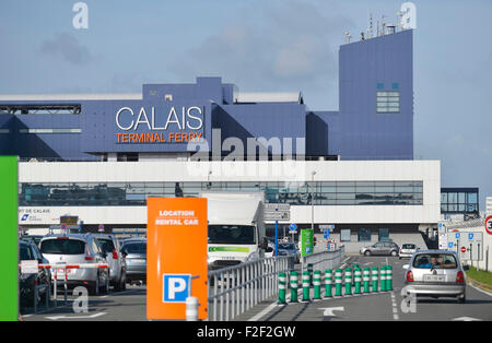 Calais (Nordfrankreich), August 2014: Fährhafen Stockfoto