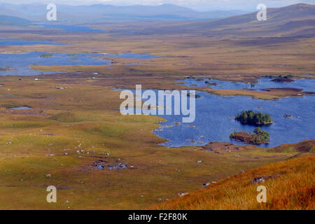 Der A82 quer über die Weite des Rannoch Moor in den schottischen Highlands Stockfoto