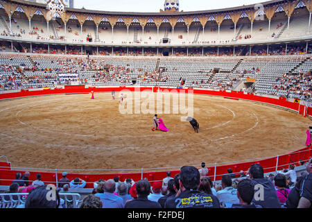 BARCELONA, Spanien - 1. August 2010: Spanische Torero ist einen Stierkampf in der Stierkampfarena in Barcelona (Spanien) durchführen. "Co Stockfoto