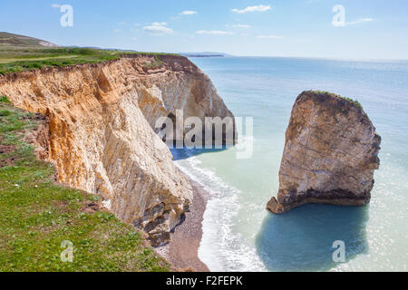 Dramatischen Kreidefelsen in Freshwater Bay auf der Isle Of Wight England UK Europa Stockfoto