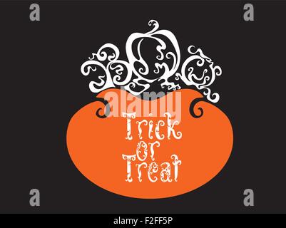 Trick Or Treat Kartendesign Boo Stock Vektor