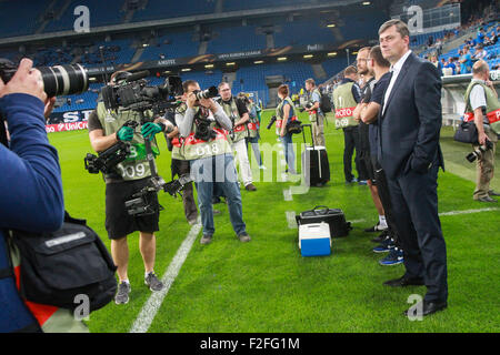 Poznan, Polen. 17. Sep, 2015. Europea Liga Fußball. Lech Poznan gegen Belenses. Vor dem Spiel Credit Manager Maciej Skorza (Lech): Action Plus Sport/Alamy Live News Stockfoto