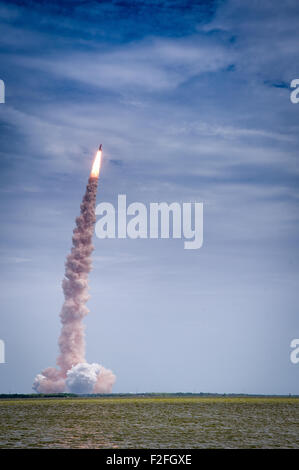 Start der Atlantis-STS-135 am NASA Kennedy Space Center, Florida, USA Stockfoto