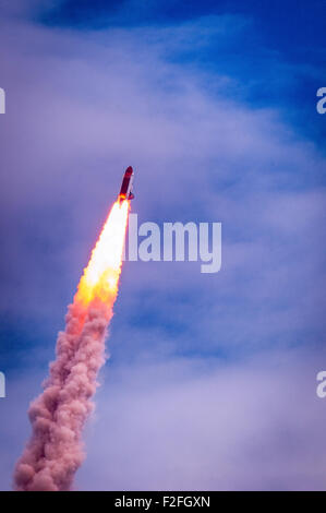 Start der Atlantis STS-135 bei NASA Kennedy Space Center in Cape Canaveral, Florida, USA Stockfoto
