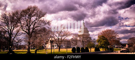 Wolken über dem Kapitol, Washington DC, USA Stockfoto