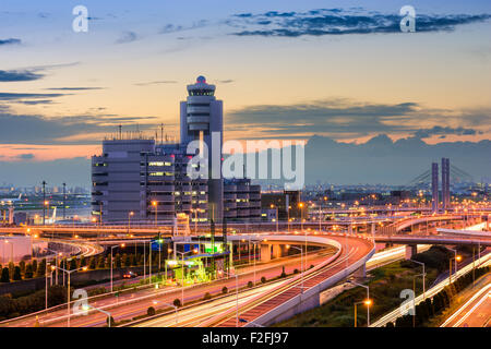 Flughafen Tokio-Haneda Gebäuden und Straßen in Tokio, Japan. Stockfoto