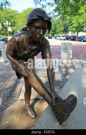 Die Statue "The Runner" von Glenna Goodacre Stockfoto