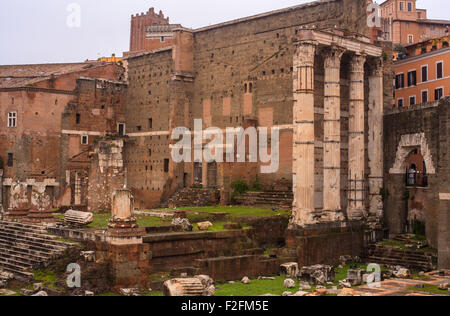 Ansicht der Kaiserforen, Forum des Augustus in Rom, Italien Stockfoto