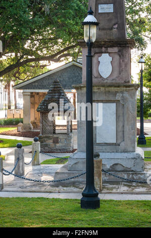 Am frühen Morgen in Plaza De La Constitución (Platz der Verfassung) im Herzen der alten Stadt St. Augustine, Florida. Stockfoto