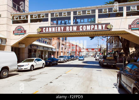 Cannery Row und Lagerhallen in Monterey, Kalifornien Stockfoto