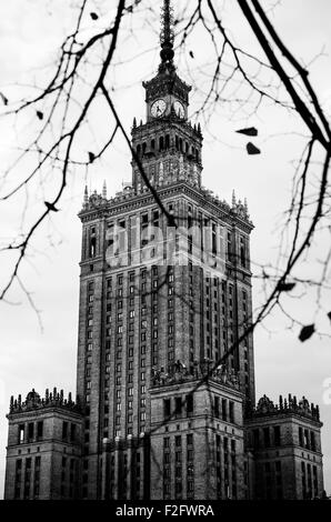 Polen, Warschau. Palast der Kultur und Wissenschaft Stockfoto