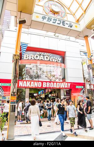 Eingang von Nakano Broadway, Nakano, Tokio, Japan Stockfoto