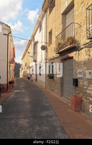 Beniaia Dorf in La Vall d'Alcala in der Marina Alta Region Alicante Stockfoto