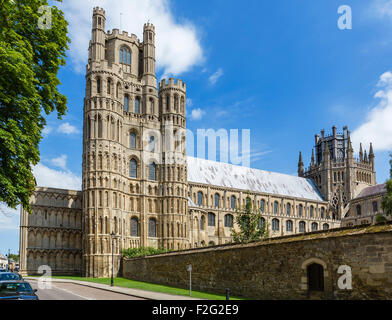 Ely Kathedrale aus der Galerie, Ely, Cambridgeshire, England, Vereinigtes Königreich Stockfoto