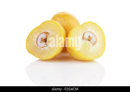 RAW Daten isoliert auf weißem Hintergrund Stockfoto