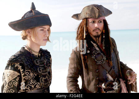 Piraten der Karibik: An der Welt Ende 2007 film mit Keira Knightley und Johnny Depp Stockfoto