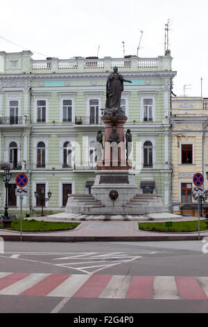 Denkmal für Kaiserin Katharina in Odessa Stockfoto