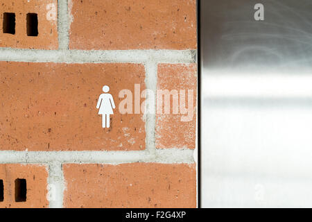 Öffentliche Toilette für Frauen Zeichen Stockfoto