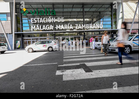 Der Bahnhof von Málaga-la Estación de Trenes de Málaga María Zambrano Stockfoto