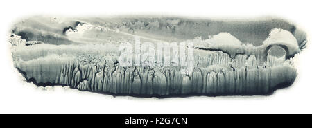 Geheimnisvolle Oberfläche. Ebrue Technik Malerei (horizontalen Form isoliert auf weiss) Stockfoto
