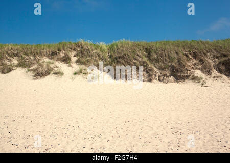 Düne am Sonnenstrand (Winkel von Meerblick) Stockfoto