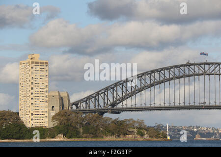 Blues Point Tower Appartementhaus in McMahons Point, Sydney, Australien. Stockfoto