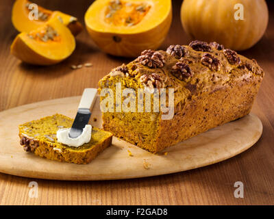 Sucanat Kürbis Brot Stockfoto