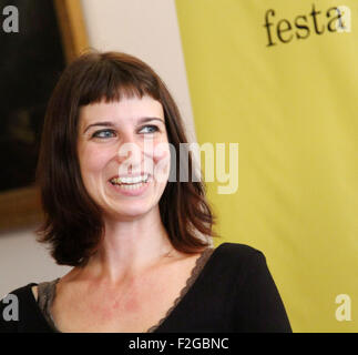 Pordenone, Italien. 18. September 2015. Italienischer Schriftsteller Ginevra Lamberti bei Pressekonferenz während ein literarisches Ereignis pordenonelegge.it am 18. September 2015 in Pordenone Credit besucht: Andrea Spinelli/Alamy Live News Stockfoto