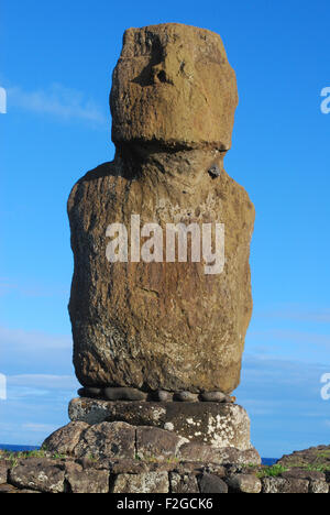 Ein Moai statue Osterinsel Kopf, Easter Island, Chile Stockfoto